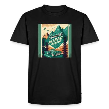 Rétro Car Poster Vintage Car Old School - T-shirt Premium bio Homme - noir - Devant - Nico (187cm)