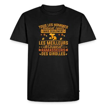 les meilleurs deviennent ramasseurs des girolles - T-shirt Premium bio Homme - noir - Devant - Nico (187cm)