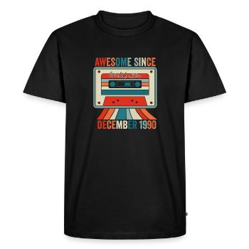 Décembre 1990 - Génial Depuis Décembre 1990 - T-shirt Premium bio Homme - noir - Devant - Nico (187cm)