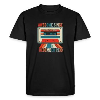 Décembre 1939 - Génial Depuis Décembre 1939 - T-shirt Premium bio Homme - noir - Devant - Nico (187cm)
