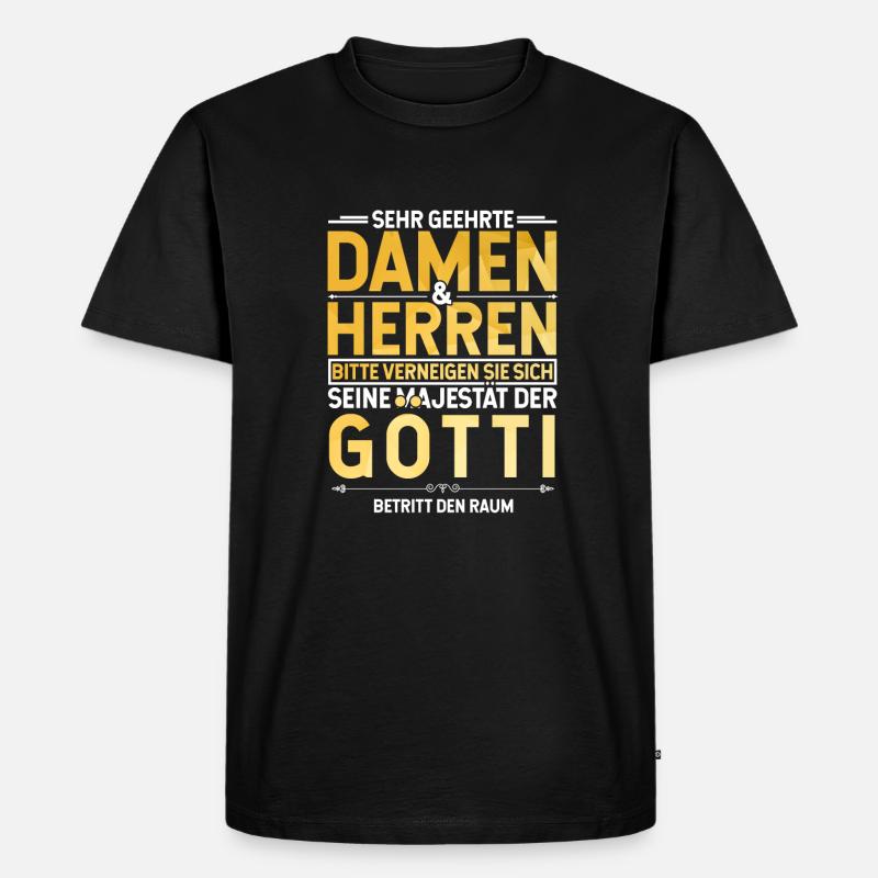 Götti Geschenkidee - Männer Premium Bio T-Shirt - Schwarz