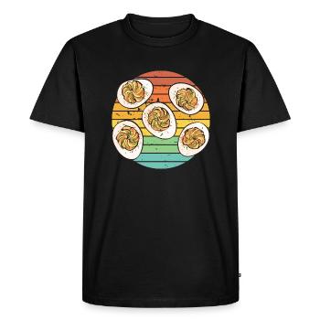 Oeufs farcis Oeufs farcis - T-shirt Premium bio Homme - noir - Devant - Nico (187cm)