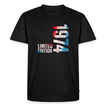 1974 Édition limitée Cadeau d’anniversaire 1974 - T-shirt Premium bio Homme - noir - Devant - Nico (187cm)