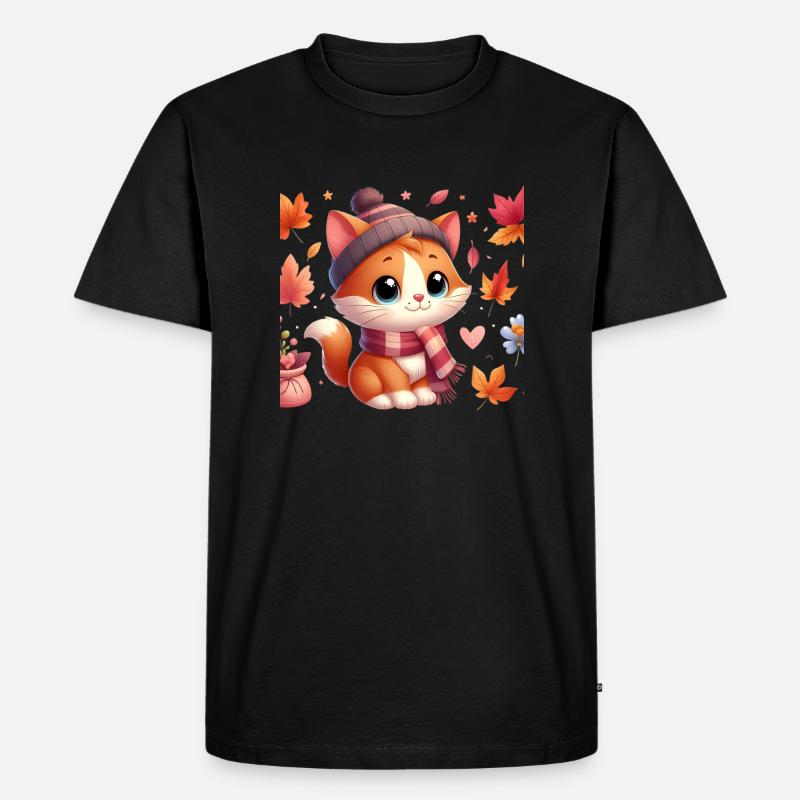 Herbst Kat4 - Männer Premium Bio T-Shirt - Schwarz
