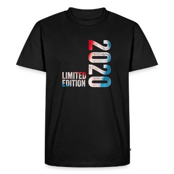 2020 Édition limitée Cadeau d’anniversaire 2020 - T-shirt Premium bio Homme - noir - Devant - Nico (187cm)