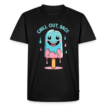 Dessin animé popsicle drôle - T-shirt Premium bio Homme - noir - Devant - Nico (187cm)