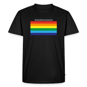 keinen millimeter nach rechts gegen recht fridays - Männer Premium Bio T-Shirt - Schwarz - Vorne - Nico (187cm)