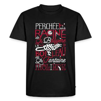 Famous French Writers - Men's Premium Organic T-Shirt - black - Front - Nico (187cm)