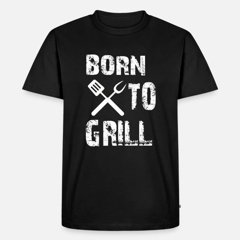Grillen - Männer Premium Bio T-Shirt - Schwarz