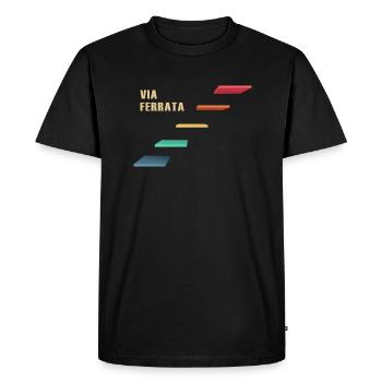 via ferrata bergsport - Men's Premium Organic T-Shirt - black - Front - Nico (187cm)