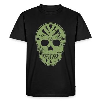 Army Skull - Men's Premium Organic T-Shirt - black - Front - Nico (187cm)