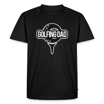 Golfing Dad - Papa Lustig - Men's Premium Organic T-Shirt - black - Front - Nico (187cm)