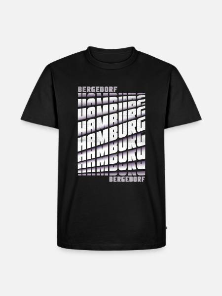 Hamburg Bergedorf - Männer Premium Bio T-Shirt - Schwarz