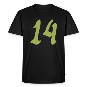 14 - T-shirt Premium bio Homme - noir - Devant - Nico (187cm)
