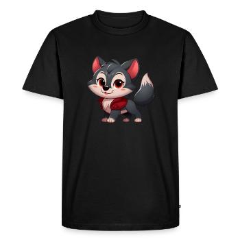wolf 9 - T-shirt Premium bio Homme - noir - Devant - Nico (187cm)