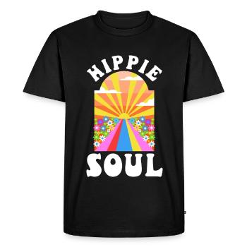 Âme hippie - T-shirt Premium bio Homme - noir - Devant - Nico (187cm)