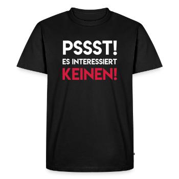 PSSST REST N'EST PAS UN CADEAU - T-shirt Premium bio Homme - noir - Devant - Nico (187cm)