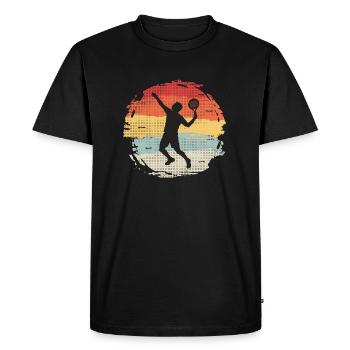 Padel Player Padel Tennis Padeltennis Paddle - Men's Premium Organic T-Shirt - black - Front - Nico (187cm)