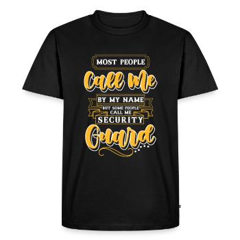 Security Security Officer Security Service Work - Men's Premium Organic T-Shirt - black - Front - Nico (187cm)