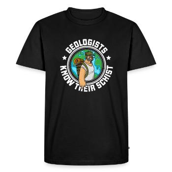 Géologue Études en sciences naturelles Profession - T-shirt Premium bio Homme - noir - Devant - Nico (187cm)