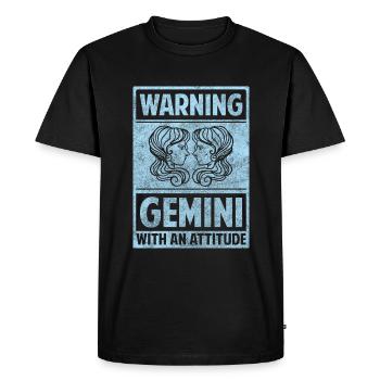 Horoscope du zodiaque mai ascendant - T-shirt Premium bio Homme - noir - Devant - Nico (187cm)