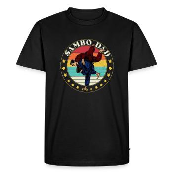 Sambo Wrestling Sport Competition Russia - Men's Premium Organic T-Shirt - black - Front - Nico (187cm)