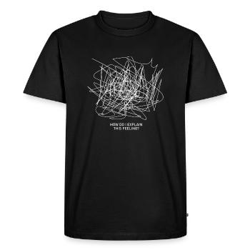 Comment expliquer ce sentiment d’esthétique grunge - T-shirt Premium bio Homme - noir - Devant - Nico (187cm)