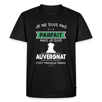 Je ne suis pas parfait mais je suis Auvergnat - T-shirt Premium bio Homme - noir - Devant - Nico (187cm)