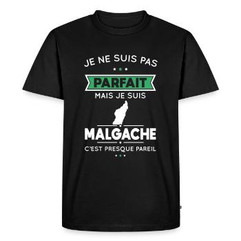 Je ne suis pas parfait mais je suis Malgache - T-shirt Premium bio Homme - noir - Devant - Nico (187cm)