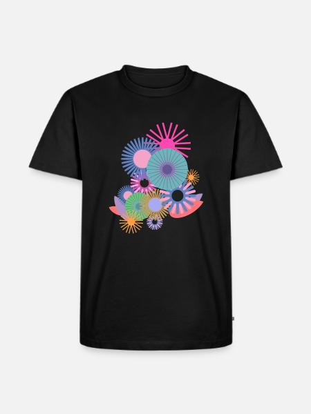 Modern Floral - Men's Premium Organic T-Shirt - black