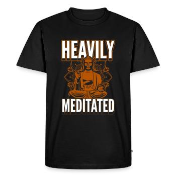 Meditation Om Mindfulness - Men's Premium Organic T-Shirt - black - Front - Nico (187cm)