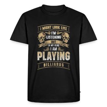 Pool Pool Table Ball The Master - Men's Premium Organic T-Shirt - black - Front - Nico (187cm)