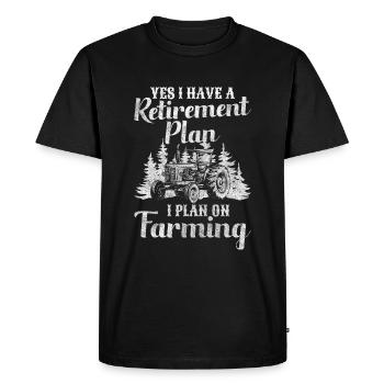 Farmer Profession Pitchfork Protest - Men's Premium Organic T-Shirt - black - Front - Nico (187cm)