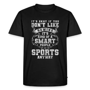Rower Sport Body Gym - Men's Premium Organic T-Shirt - black - Front - Nico (187cm)