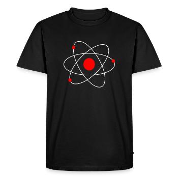Atome dessin modèle atomique de dessin animé - T-shirt Premium bio Homme - noir - Devant - Nico (187cm)