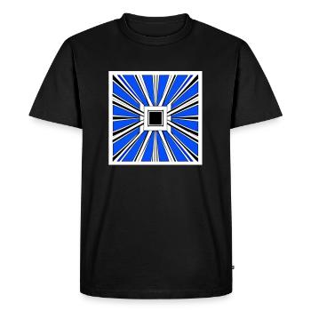 Géométrie abstraite - T-shirt Premium bio Homme - noir - Devant - Nico (187cm)