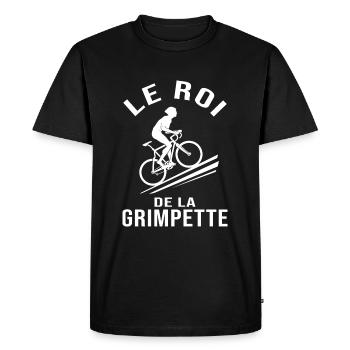 velo le roi de la grimpette humour vélo homme - T-shirt Premium bio Homme - noir - Devant - Nico (187cm)
