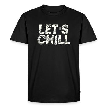 Let's Chill Gift Idea Chill - Men's Premium Organic T-Shirt - black - Front - Nico (187cm)