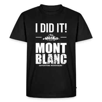 i did it Mont Blanc climb climbing - Men's Premium Organic T-Shirt - black - Front - Nico (187cm)