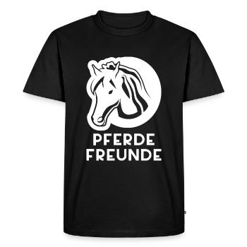 Cadeau pour les amoureux des chevaux Sport équestre Hobby Dressage - T-shirt Premium bio Homme - noir - Devant - Nico (187cm)