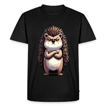 Hedgehog Hedgehog Lover Hedgehog Owner Hedgehog Keeper Stinger - Men's Premium Organic T-Shirt - black - Front - Nico (187cm)