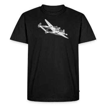 P38 Lightning - T-shirt Premium bio Homme - noir - Devant - Nico (187cm)