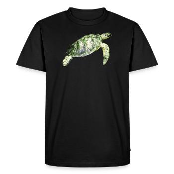 Tortue aquatique - T-shirt Premium bio Homme - noir - Devant - Nico (187cm)