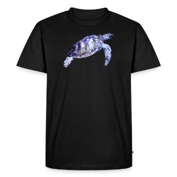 Tortue aquatique - T-shirt Premium bio Homme - noir - Devant - Nico (187cm)