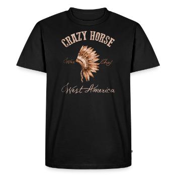 Crazy Horse West America - T-shirt Premium bio Homme - noir - Devant - Nico (187cm)