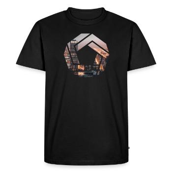 Hexagone des nœuds de la ville - T-shirt Premium bio Homme - noir - Devant - Nico (187cm)