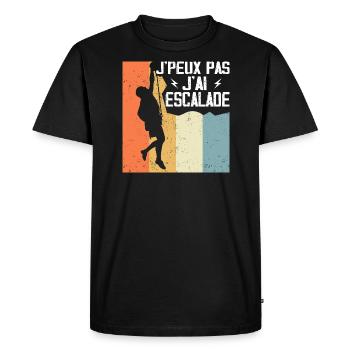 Je Peux Pas J'ai Escalade - T-shirt Premium bio Homme - noir - Devant - Nico (187cm)