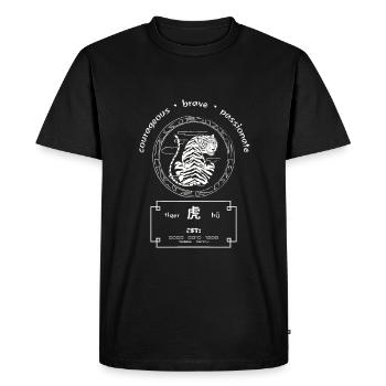 Zodiaque chinois - Année du Tigre - T-shirt Premium bio Homme - noir - Devant - Nico (187cm)