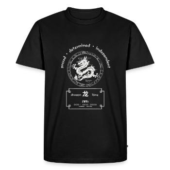 Zodiaque chinois - Année du Dragon - T-shirt Premium bio Homme - noir - Devant - Nico (187cm)