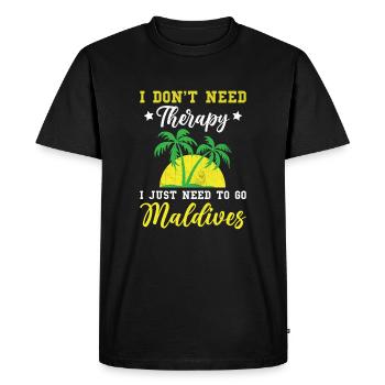 Palms Holiday Travel Dolphin Diving Maldives - Men's Premium Organic T-Shirt - black - Front - Nico (187cm)